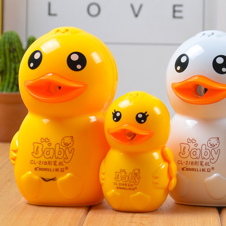Hand sharpening machine duck duck treasure 2 sets of children duck shape student pencil sharpener wholesale