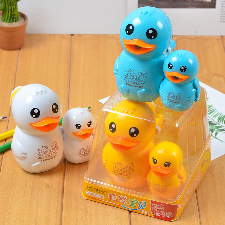 Hand sharpening machine duck duck treasure 2 sets of children duck shape student pencil sharpener wholesale