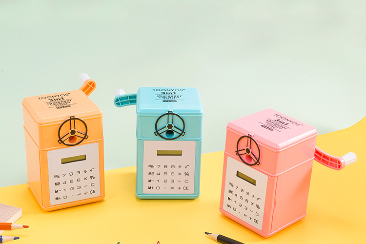 Dongyang Stationery 8402 Creative function 3 in 1 Office Student computer hand pencil sharpener pencil sharpener machine Dongyang Stationery 8402 Creative function 3 in 1 Office Student computer hand pencil sharpener pencil sharpener machine