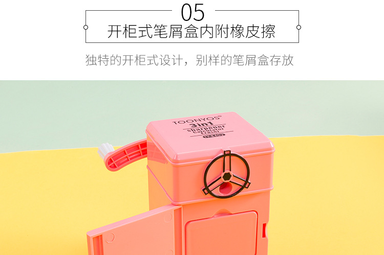 Dongyang Stationery 8402 Creative function 3 in 1 Office Student computer hand pencil sharpener pencil sharpener machine Dongyang Stationery 8402 Creative function 3 in 1 Office Student computer hand pencil sharpener pencil sharpener machine