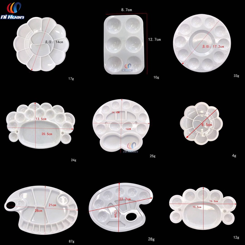 Plastic palette for children&#039;s paintings paint palette art DIY palette of various styles