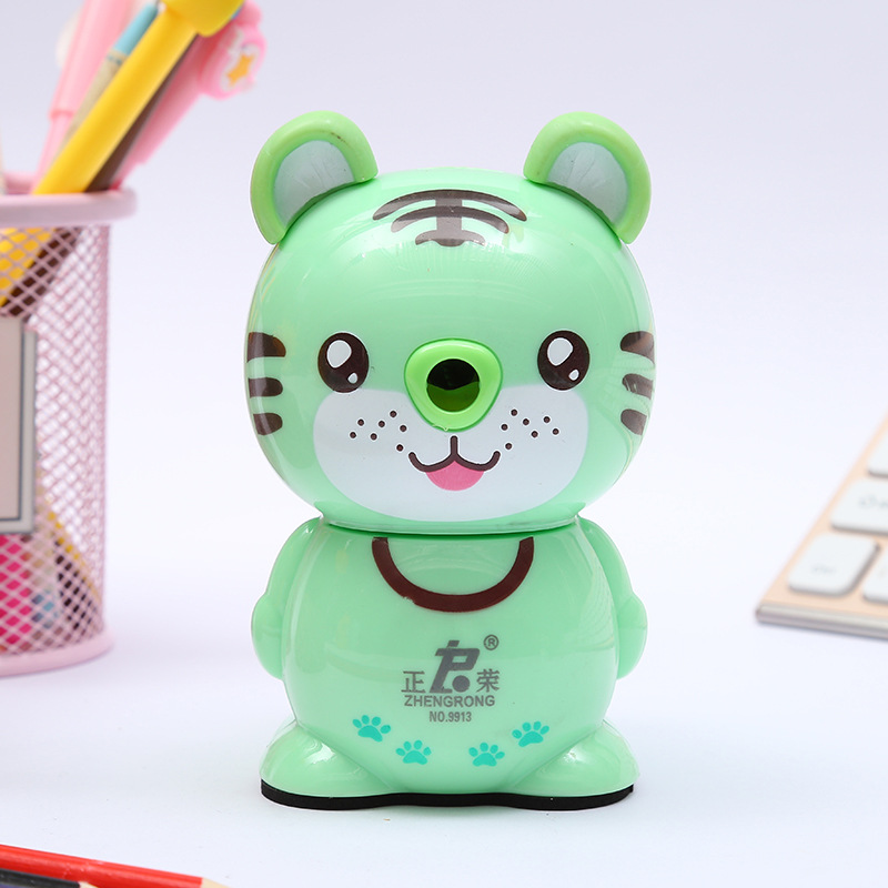 Zhengrong cartoon tiger shape pencil sharpener creative students hand sharpener automatic pen sharpener into the pen Zhengrong cartoon tiger shape pencil sharpener creative students hand sharpener automatic pen sharpener into the pen