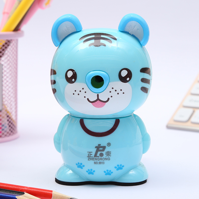 Zhengrong cartoon tiger shape pencil sharpener creative students hand sharpener automatic pen sharpener into the pen Zhengrong cartoon tiger shape pencil sharpener creative students hand sharpener automatic pen sharpener into the pen