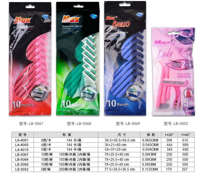 Max Manufacturer Hot Selling Men's Disposable Manual Shaver Two-Layer Stainless Steel Shaver Razor Color Bag Portable Max Manufacturer Hot Selling Men's Disposable Manual Shaver Two-Layer Stainless Steel Shaver Razor Color Bag Portable