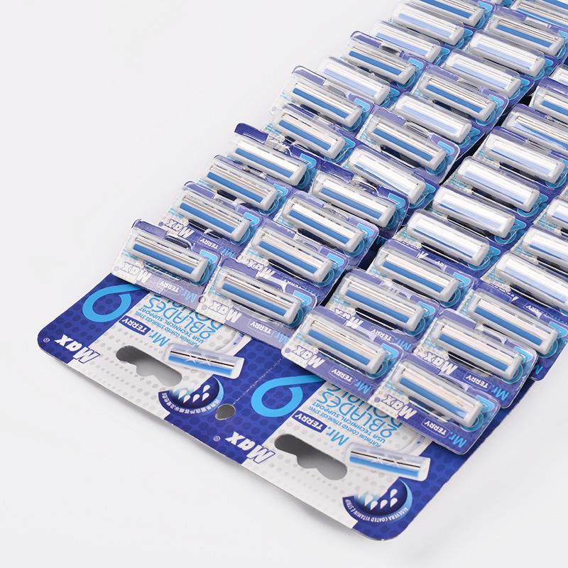 Max Manufacturer Popular Men&#039;s Disposable Manual Shaver Shaver Two-Layer Stainless Steel Blades Razor Hanging Card