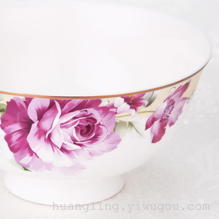 Ceramic tableware porcelain bowl set Jingdezhen China ceramic bowl plate wholesale