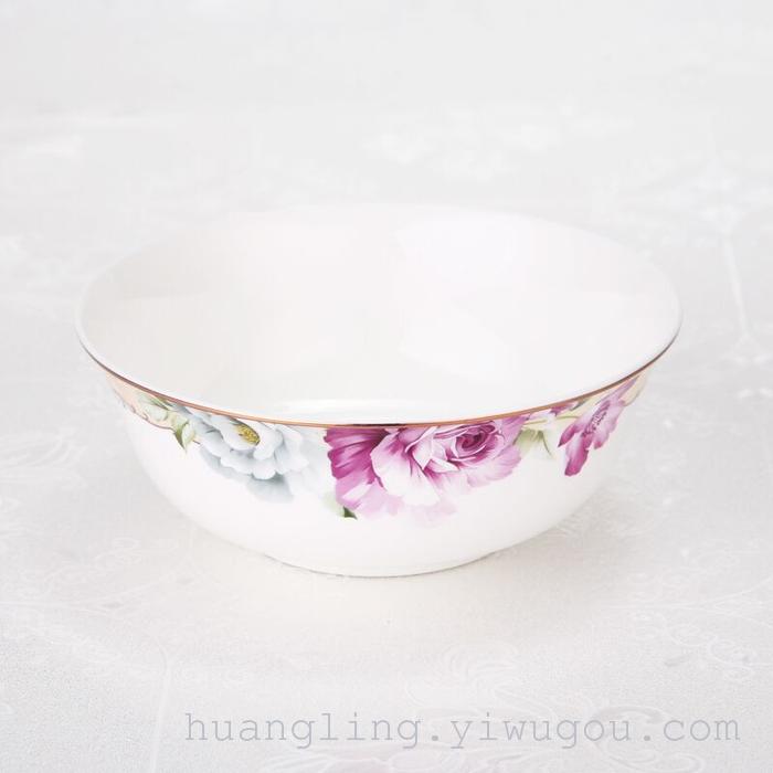 Ceramic tableware porcelain bowl set Jingdezhen China ceramic bowl plate wholesale