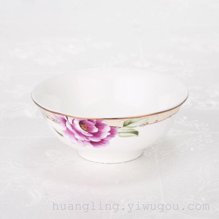Ceramic tableware porcelain bowl set Jingdezhen China ceramic bowl plate wholesale