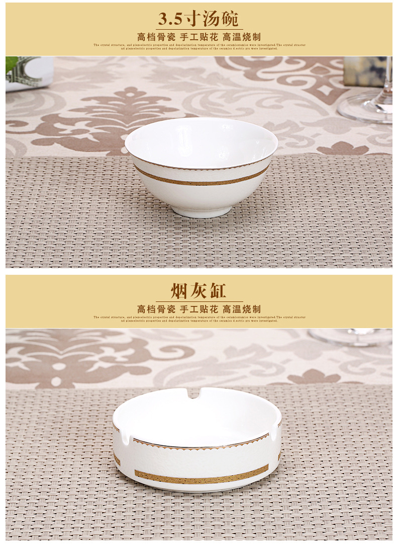 Oriental Ying Bone China Tableware Bone China Tableware Bone China Parts High-End Ceramic Bone China Tableware Gift Box Set