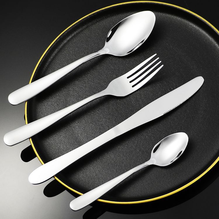 Stainless Steel Western Tableware Main Steak Steak Steak Knife, Fork and Spoon Dessert Spoon Fruit Fork Cross-Border 4-Piece Tableware Set