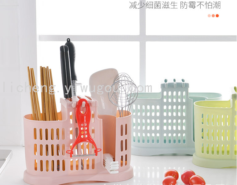 Plastic Chopsticks Cage Multi-Functional Kitchen Chopsticks Cage Household Kitchen Tableware Storage Chopsticks Box