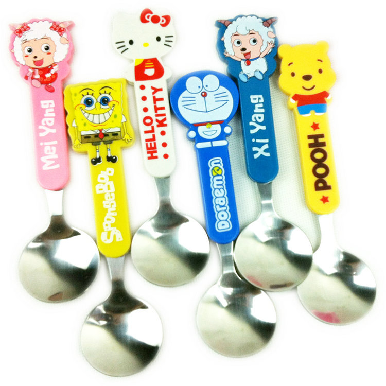 Stainless Steel Double-Layer Children's Cartoon Insulated Bowl Hello Kitty Tableware Gift Box 5-Piece Set