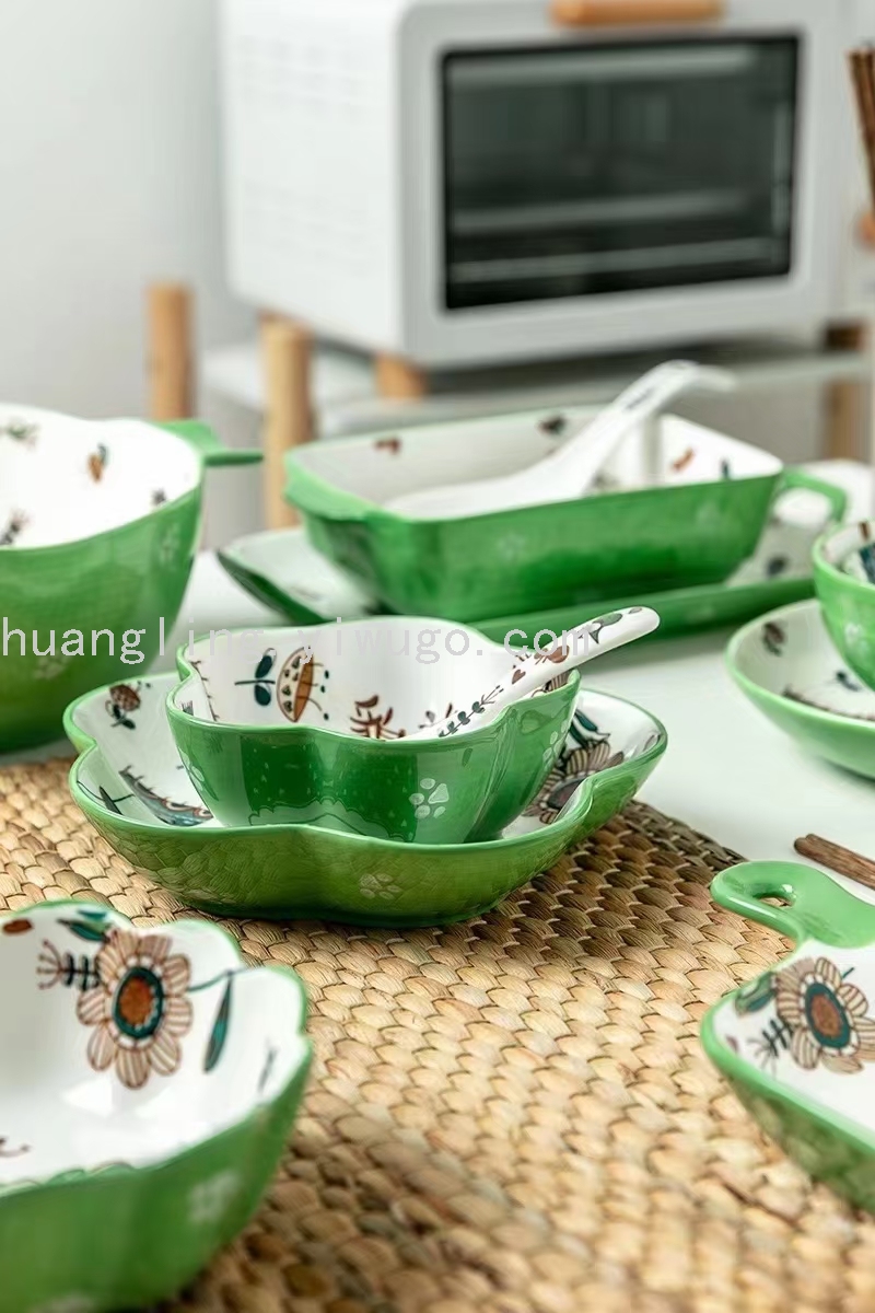 Cartoon Tableware Children's Bowl Cartoon Plate Children's Tray Chinese Tableware Tableware