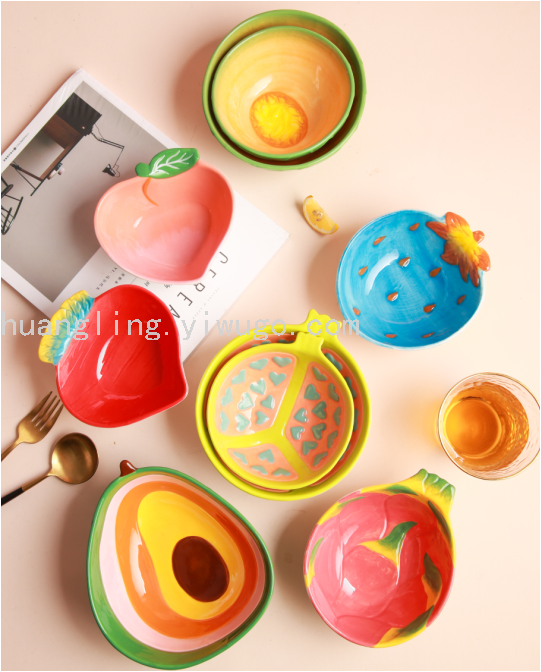 Cartoon Tableware Children's Bowl Cartoon Plate Children's Tray Chinese Tableware Tableware