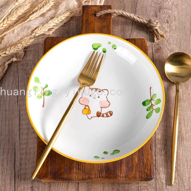 Cartoon Tableware Children's Bowl Cartoon Plate Children's Tray Chinese Tableware Tableware