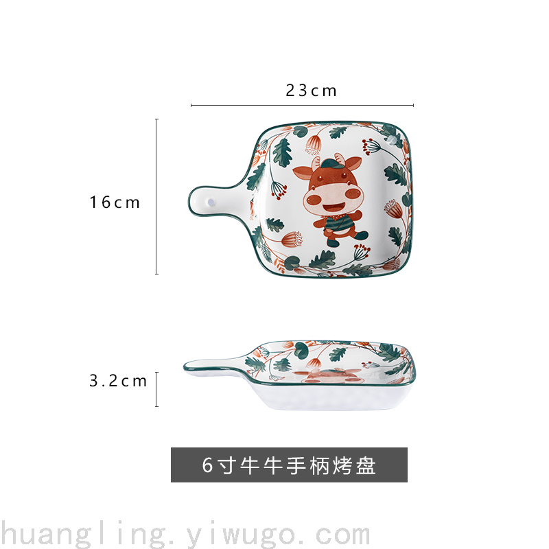 Cartoon Tableware Children's Bowl Cartoon Plate Children's Tray Chinese Tableware Tableware