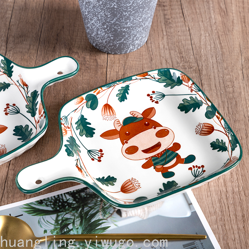 Cartoon Tableware Children's Bowl Cartoon Plate Children's Tray Chinese Tableware Tableware