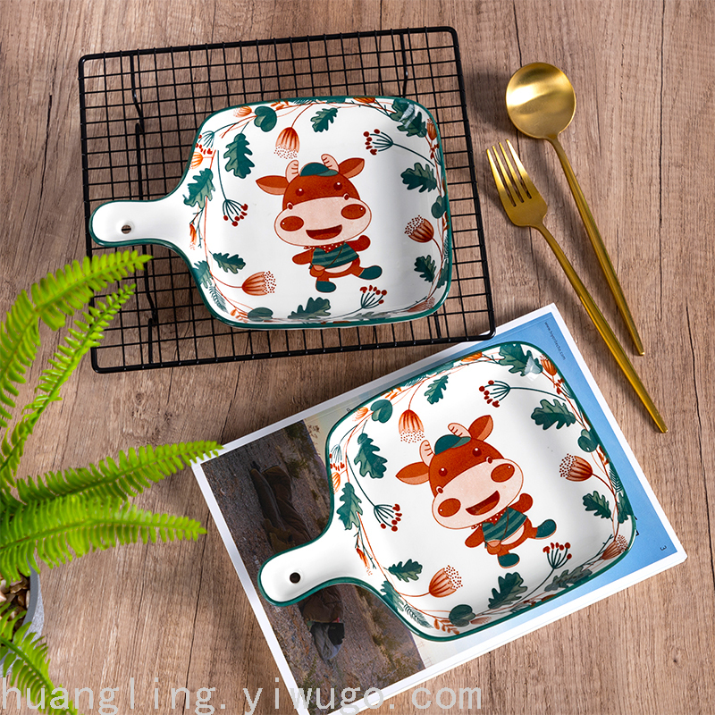 Cartoon Tableware Children's Bowl Cartoon Plate Children's Tray Chinese Tableware Tableware