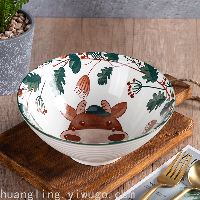 Cartoon Tableware Children's Bowl Cartoon Plate Children's Tray Chinese Tableware Tableware