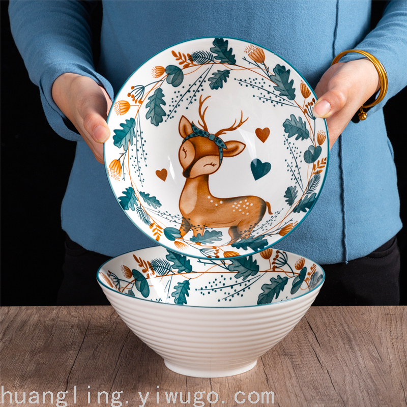 Cartoon Tableware Children's Bowl Cartoon Plate Children's Tray Chinese Tableware Tableware