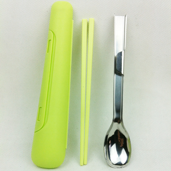 Taiwan Original Tableware Cartoon Stainless Steel Spoon plus Chopstick Cover Boxes Universal Student Portable Tableware Set Taiwan Original Tableware Cartoon Stainless Steel Spoon plus Chopstick Cover Boxes Universal Student Portable Tableware Set