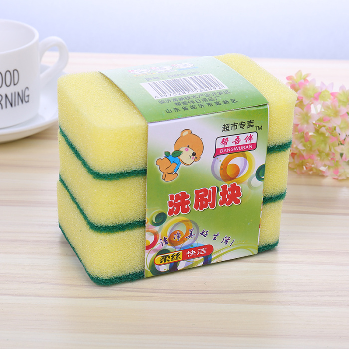 3 pieces of colorful imitation gourd wipes do not dip oil brush bowl sponge scouring cloth kitchen clean wash cloth