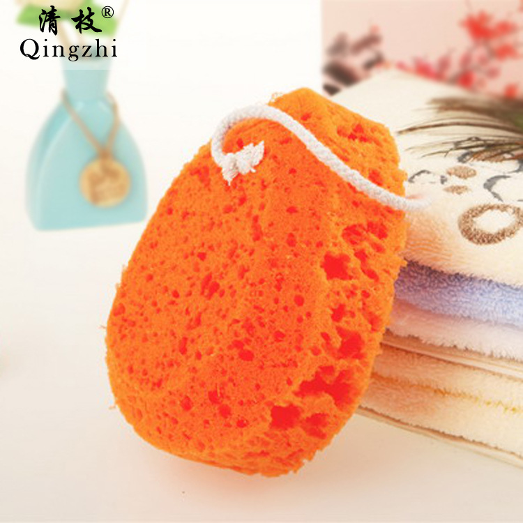 Qing Branch brand drop strap honeycomb sponge bath sponge clean sponge custom