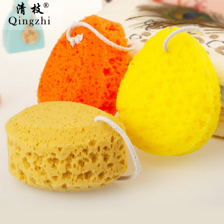 Qing Branch brand drop strap honeycomb sponge bath sponge clean sponge custom