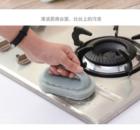 Kitchen with handle sponge cleaning pan brush kitchen counter brush ceramic tile brush bathroom sponge clean wipe bath brush floor brush