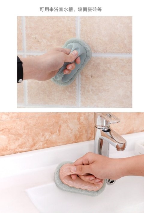 Kitchen with handle sponge cleaning pan brush kitchen counter brush ceramic tile brush bathroom sponge clean wipe bath brush floor brush
