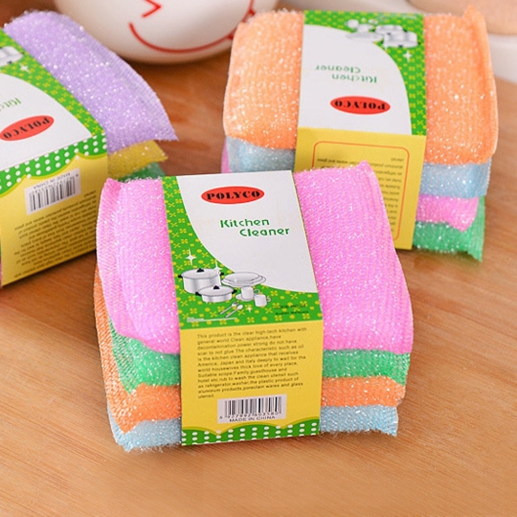 Sponge wipe clean cloth dishcloth the scrub King clean brush decontaminable household for wash brush wash dishes brush pan cloth 4 pieces