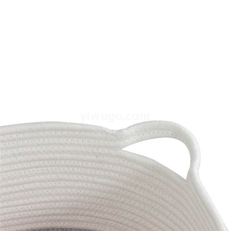 Large Factory Direct Supply Hand-Woven Portable Cotton Rope Baskets Factory Customized Amazon Direct Supply Storage Storage Basket