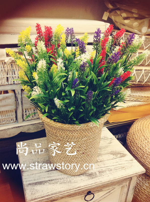 Factory direct environmental ZAKKA pastoral seagrass basket storage straw boxes, hand-woven baskets