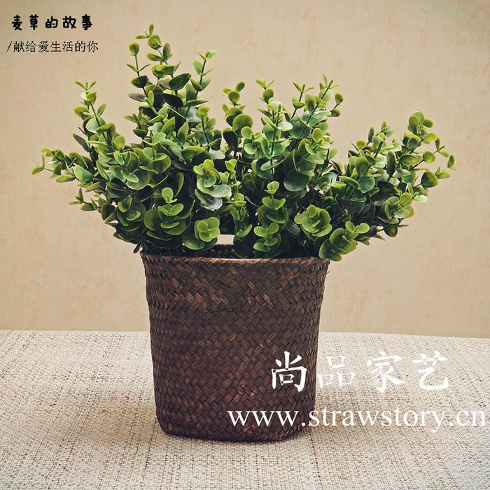 Factory direct environmental ZAKKA pastoral seagrass basket storage straw boxes, hand-woven baskets Factory direct environmental ZAKKA pastoral seagrass basket storage straw boxes, hand-woven baskets