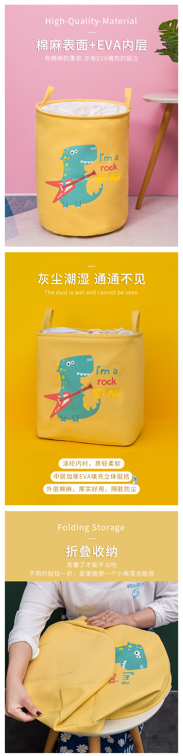 Children's Toy Storage Box Baskets Large Capacity Cartoon Cloth Clothes Storage Fantastic Ins Quilt Storage Organization Bag Children's Toy Storage Box Baskets Large Capacity Cartoon Cloth Clothes Storage Fantastic Ins Quilt Storage Organization Bag