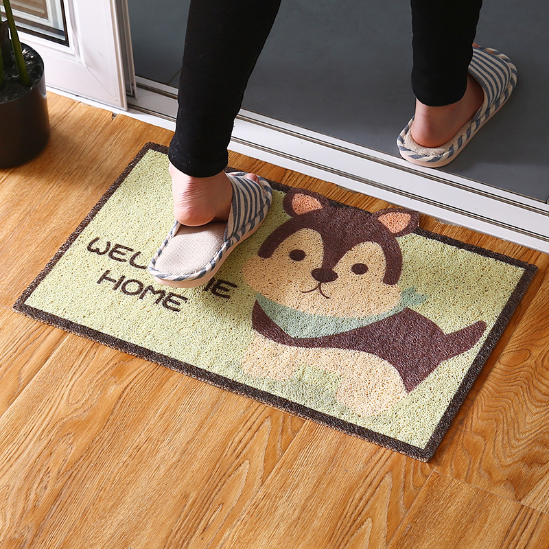 Thickened PVC Loop Floor Mat Plastic Non-Slip Waterproof Carpet for Household Entrance Foot Mat Entry Door
