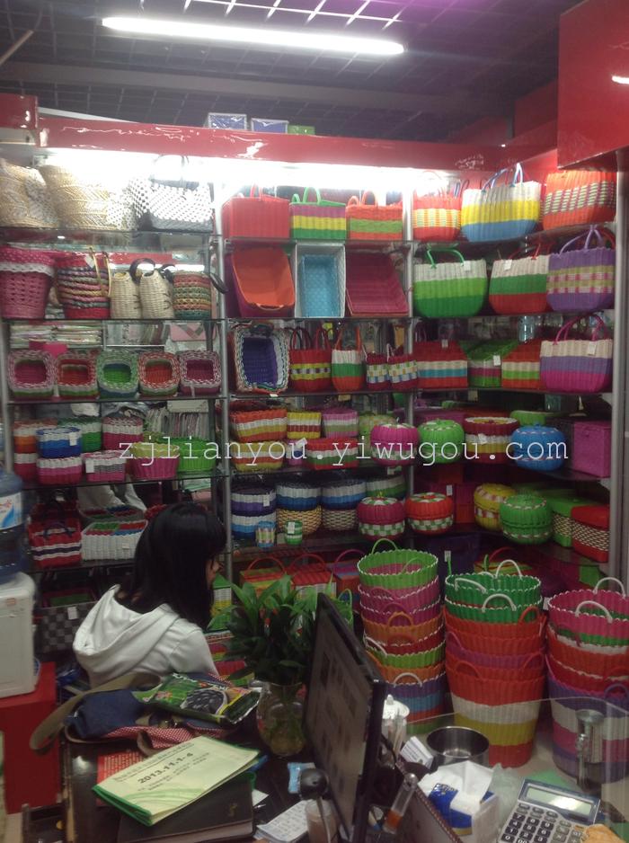 Hand-made PP pipes handmade storage baskets woven basket laundry woven basket drum Queen