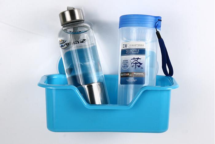 Ultra high vacuum strong suction cup storage baskets bathroom racks of plastic debris boxes RS-5550