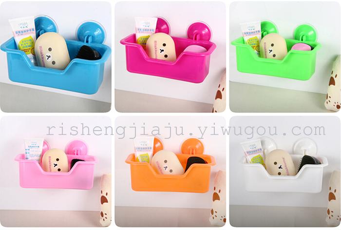 Ultra high vacuum strong suction cup storage baskets bathroom racks of plastic debris boxes RS-5550