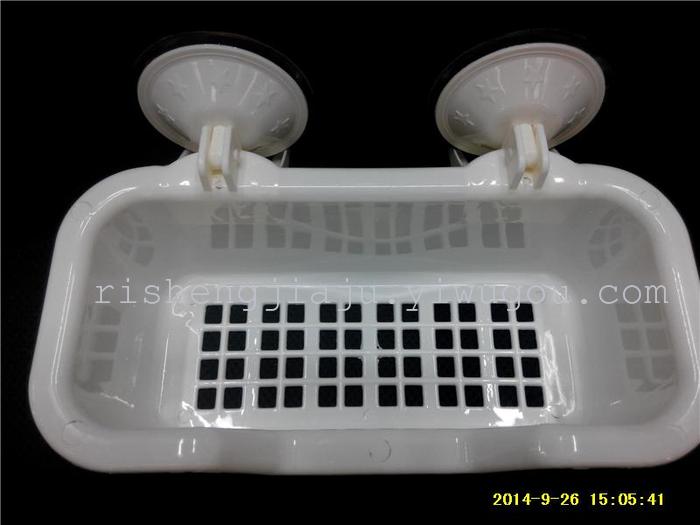 Ultra high vacuum strong suction cup storage baskets bathroom racks of plastic debris boxes RS-5550