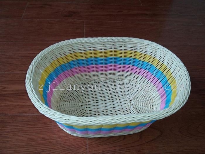 Foreign trade of the new PP solid plastic hand-woven rattan garden Korean style hot-shaped fruit baskets storage baskets Foreign trade of the new PP solid plastic hand-woven rattan garden Korean style hot-shaped fruit baskets storage baskets