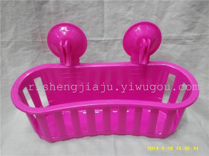 Vacuum detachable super powerful suction cup storage baskets bathroom shelf RS-5551 night market