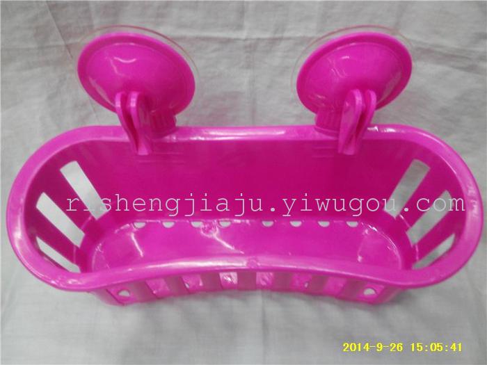Vacuum detachable super powerful suction cup storage baskets bathroom shelf RS-5551 night market