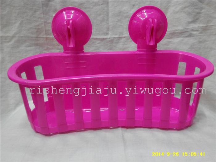 Vacuum detachable super powerful suction cup storage baskets bathroom shelf RS-5551 night market