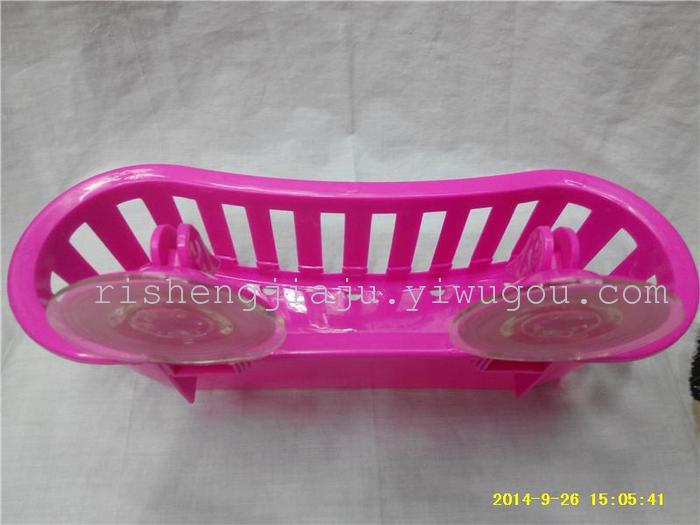 Vacuum detachable super powerful suction cup storage baskets bathroom shelf RS-5551 night market