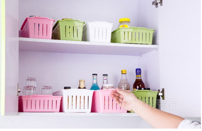 Thicken with partition with storage baskets can be stacked underwear storage box plastic storage shelf baskets