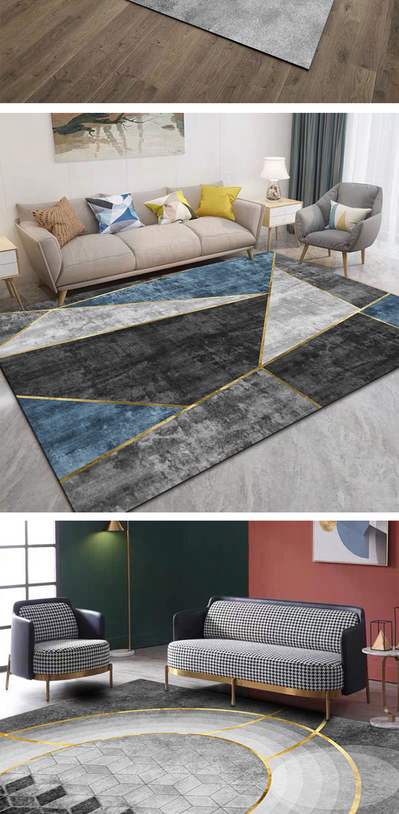 Cross-Border Generation Home Living Room Sofa Table Carpet Wholesale Summer Bedroom Bedside Blanket Home Room Nordic Style Floor Mat
