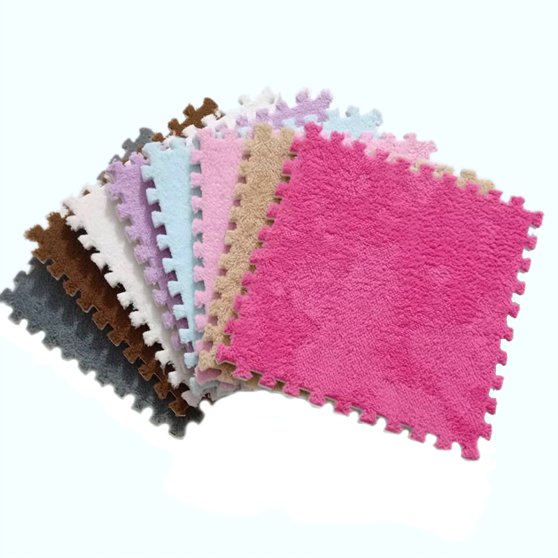 Plush Carpet Bedroom Girl Ins Style Room Bedside Princess Stain-Resistant Easy to Care Whole Shop Mosaic Foam Floor Mat