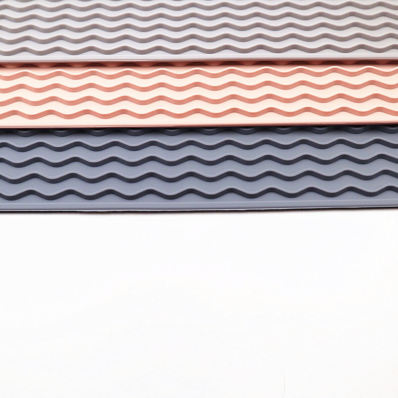 Factory Spot Wave-Shaped Hot 40*30 Large Silicone Draining Pad Multi-Functional Anti-Scald Thermal Pad Placemat Factory Spot Wave-Shaped Hot 40*30 Large Silicone Draining Pad Multi-Functional Anti-Scald Thermal Pad Placemat