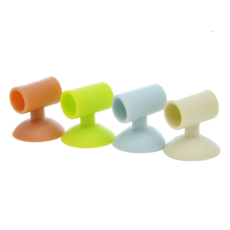 Silicone Door Stopper Punch-Free Plastic Anti-Collision Plastic Floor Knob Bathroom Wall Door Handle Protector Collision Pad Door Stopper